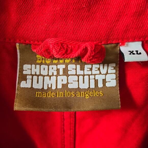 Big Bud Press Mustang Red Coveralls Short Sleeve Jumpsuit Women Size XL Sold Out - Picture 7 of 16